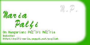 maria palfi business card